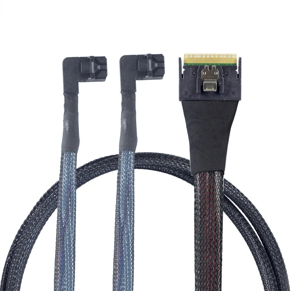 Cable de conexión MINI SAS Slimline SFF-8654 8i 4.0 a SAS HD SFF-8643 - imagen 2