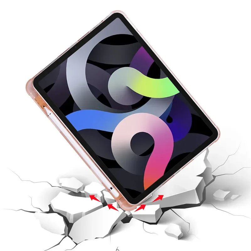 Funda con ranura para lápiz para iPad 205, A16, 11. a generación, 11 pulgadas, Funda protectora de silicona inteligente para iPad 10, 10. a generación - imagen 3