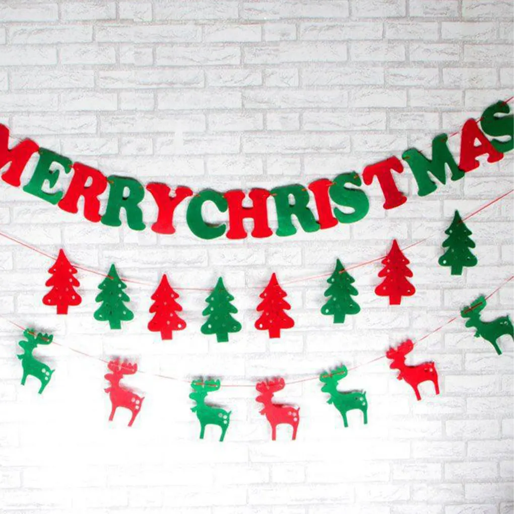 Suministros de fiesta para recordar, banderines navideños, regalos de Navidad, patrones exquisitos, letras multicolor - imagen 2