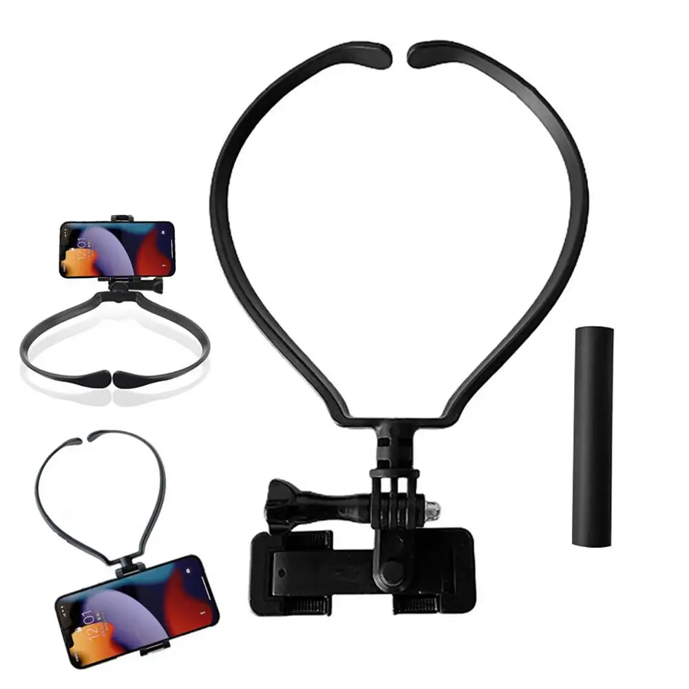 Soporte de teléfono para disparar manos libres soporte de teléfono giratorio de 360 grados soporte para el cuello trípode portátil Universal para teléfono móvil - imagen 2