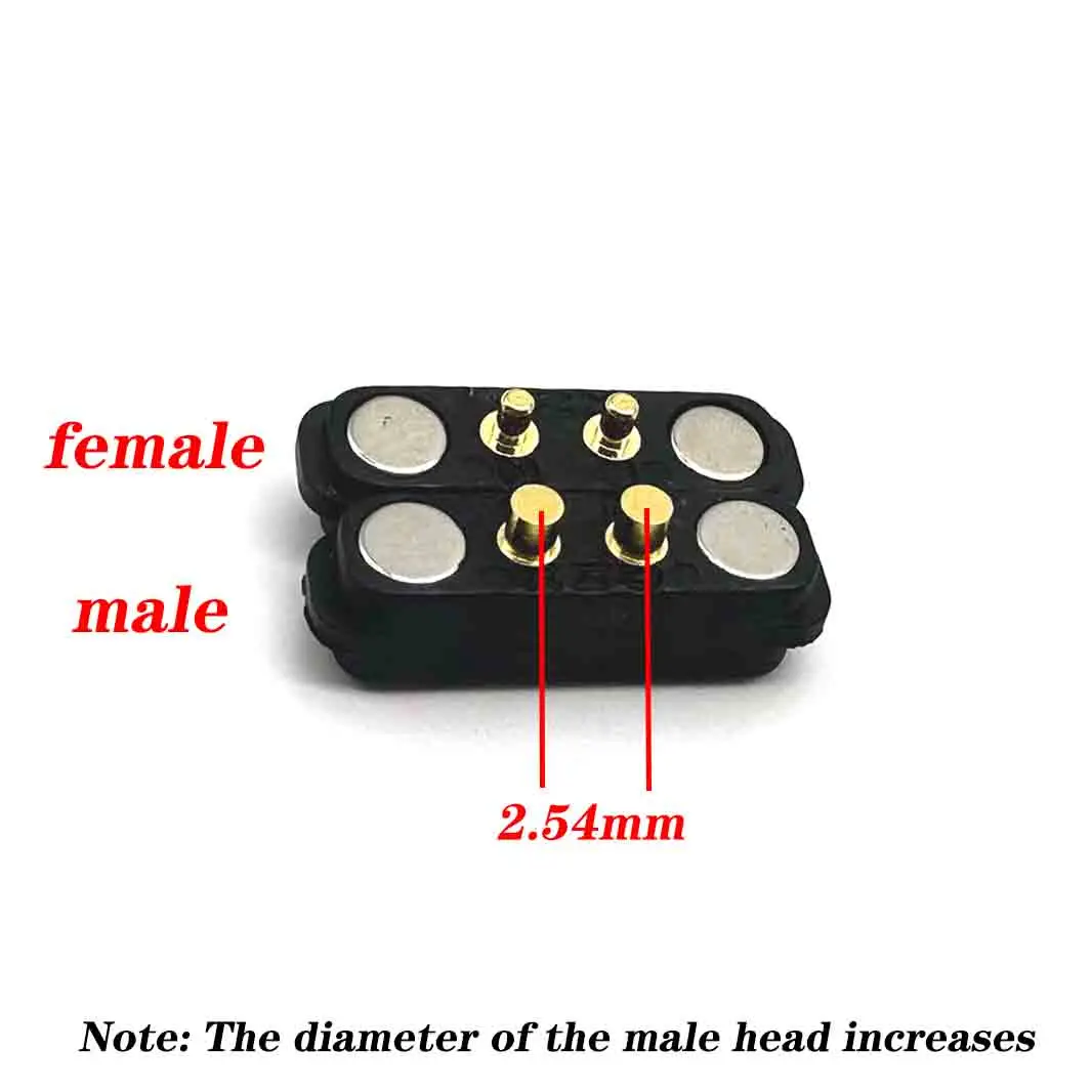 Conector Pogo Pin magnético de 5A CC, 2 pines, 3 pines, Pogopin, macho, hembra, toma de corriente CC con resorte, 2P-10P - imagen 4