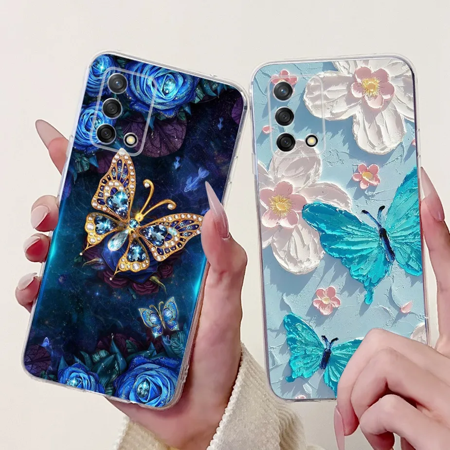 Para Oppo A74 4G funda Oppo Reno6 Lite nueva funda pintada de lujo funda de silicona suave para Oppo A95 Reno 6 Lite OppoA74 OppoA95 Fundas - imagen 4