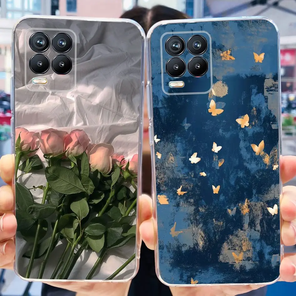Para Realme 8 Pro Funda moda flor amor corazón suave silicona transparente Funda para Realme 8 5G RMX3241 Funda en Realme8 RMX3085 Coque - imagen 3