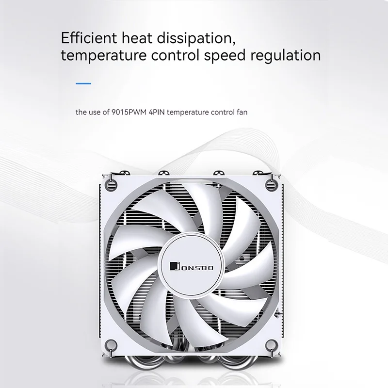 Jonsbo-enfriador de CPU de 4 tubos de calor, radiador de presión de 90mm, 4 pines, PWM, ventilador de Control de temperatura para la caja de PC ITX, HP-400S - imagen 4