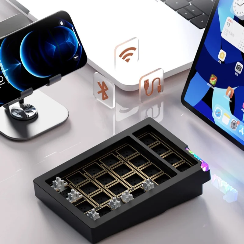 Weikav Stars21 teclado Digital inalámbrico de aleación de aluminio Teclado mecánico Thri-Mode juego de programación de enchufe caliente personalizado - imagen 5