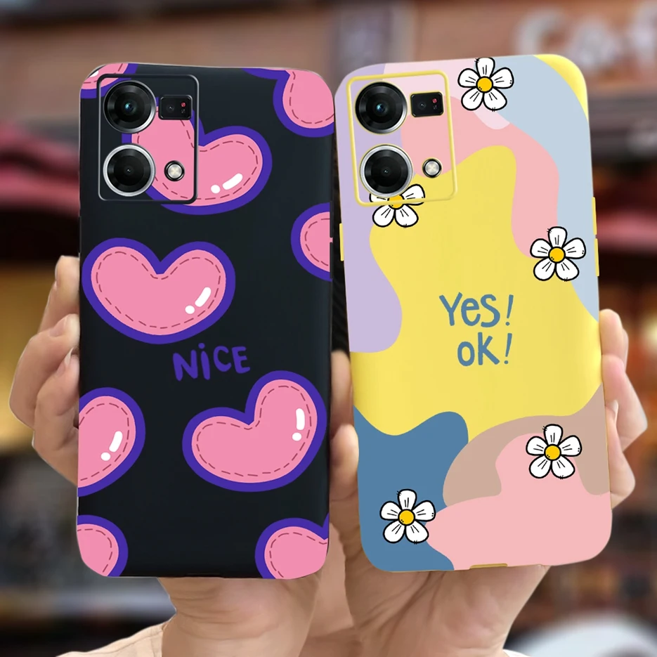 Funda trasera de TPU suave para Oppo Reno7 4G, cubierta pintada con arte encantador, CPH2363, F21 Pro, 2022 - imagen 3