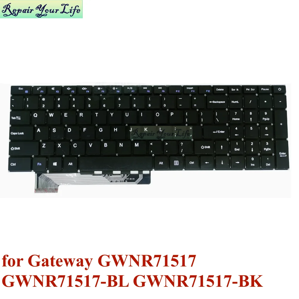 Nuevo teclado para portátil GWNR71517 en inglés de EE. UU. para Gateway GWNR71517-BL GWNR71517-BK 15,6 "Ultra delgado MB 3501063 F0006-063
