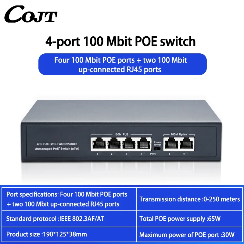 4 port  poe 100mbs