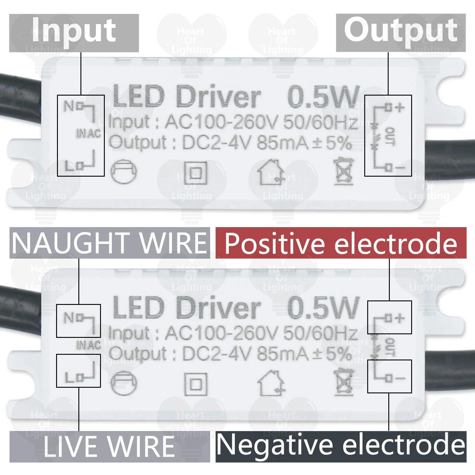 Transformador electrónico LED, controlador LED, fuente de alimentación, controlador LED 110V 220V a DC3V 85mA, bajo voltaje para lámpara, filamento LED - imagen 3