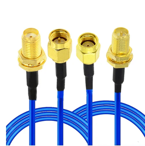 Cable Coaxial RF RP-SMA/SMA macho a conector macho SMA Cable RG405 086 Cable de prueba de alta frecuencia 50ohm