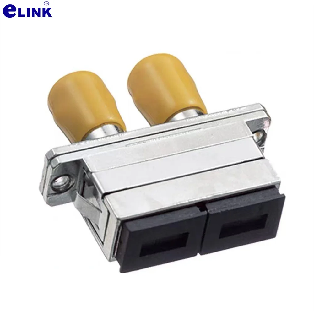 Adaptador de fibra ST FC 5 uds SC LC metal dúplex SM MM SC-LC SC-FC ST-FC LC-ST DX conector de fibra óptica acoplador ftth FTTHELINK - imagen 3