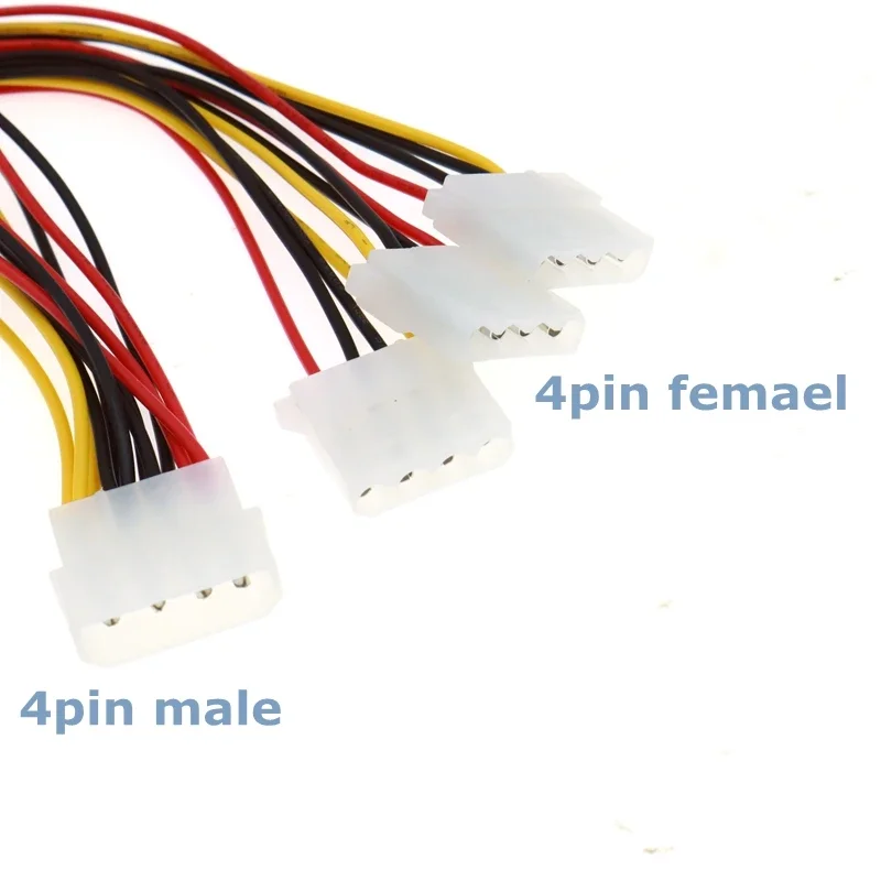Cable de alimentación con caja IDE de 4 pines HY1578 Molex macho de 4 pines a 3 puertos Molex IDE hembra, 0,2 m, el mejor precio - imagen 3