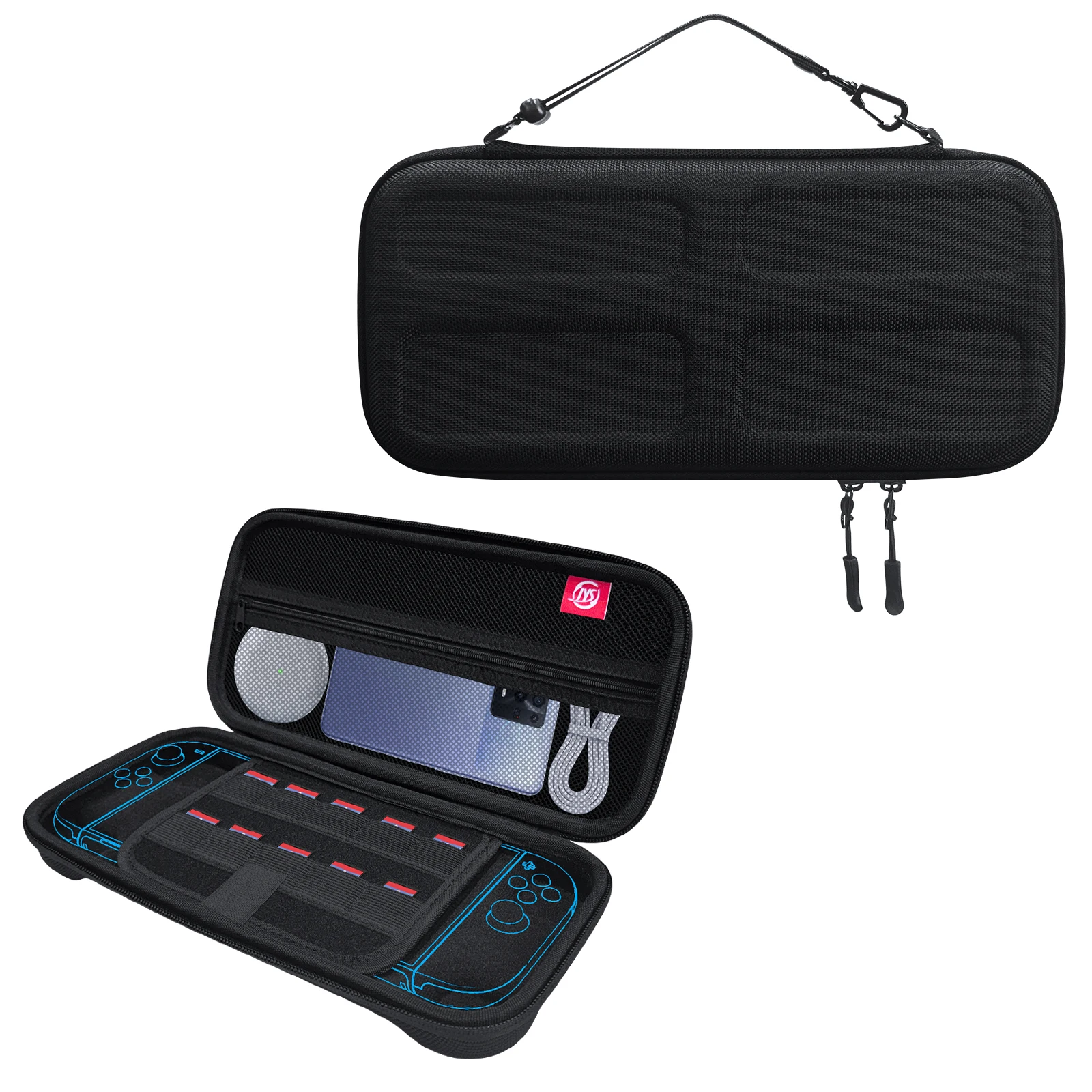 Funda EVA de doble capa JYS-NS2282 para Switch 2, capacidad para 10 tarjetas y accesorios de juegos, diseño a prueba de golpes y protección de ajuste perfecto - imagen 2