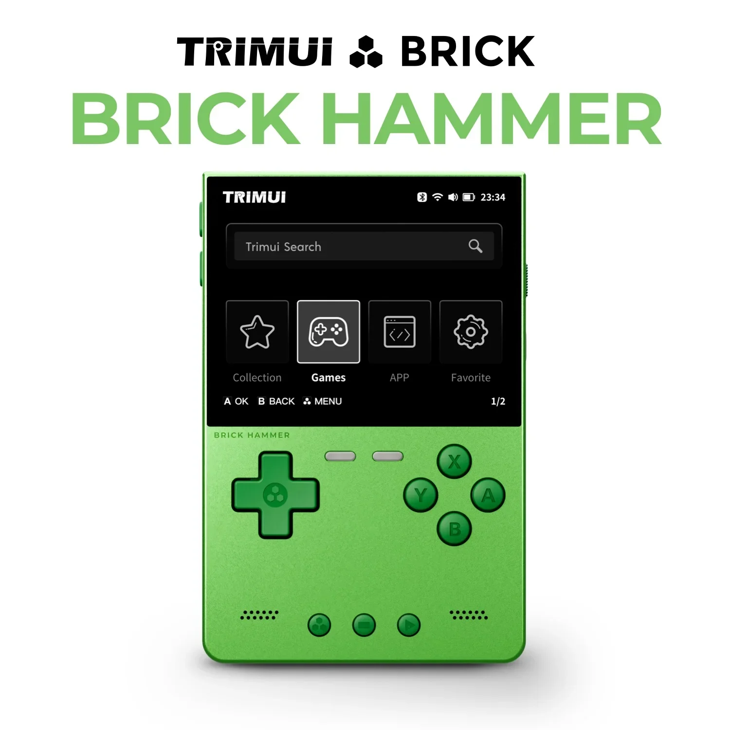 Trimui Brick Hammer Consola portátil retro IPS de 3,2", 1024 × 768, 3000 mAh, cuerpo de metal, código abierto, regalo de juegos clásicos - imagen 2
