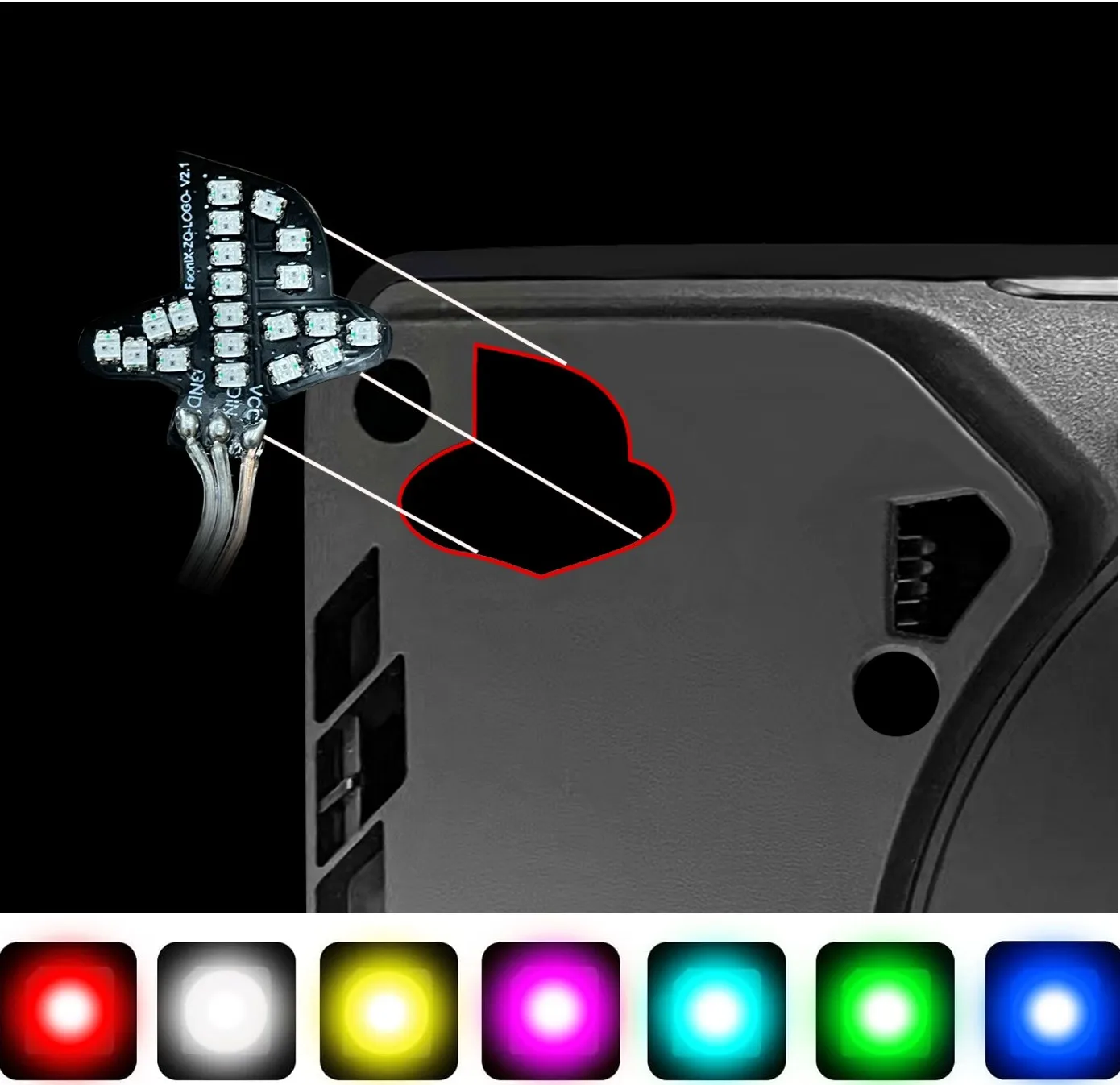 Luz de ambiente RGB con sincronización de música, más de 400 efectos de iluminación para PS5 Slim/Pro, consola de luz LED, luz ambiental P5, accesorios delgados