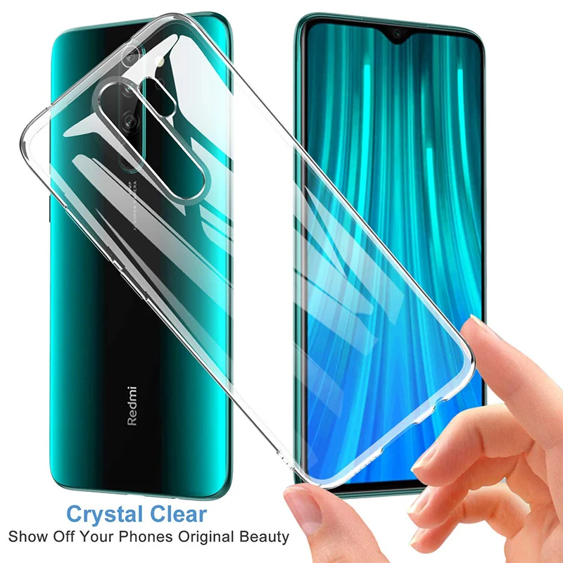 Funda de teléfono transparente a prueba de golpes para Xiaomi Redmi 8 8A Note8 Pro 8T suave TPU silicona transparente contraportada móvil Note 8 T 8Pro Gel - imagen 3