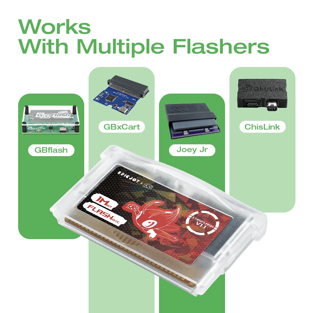 ChisFlash V1.1 Carro GBA RTC regrabable Chip RTC original S35190-32MB Almacenamiento 1Mb Flash Compatible con la serie GBA/DS - imagen 5