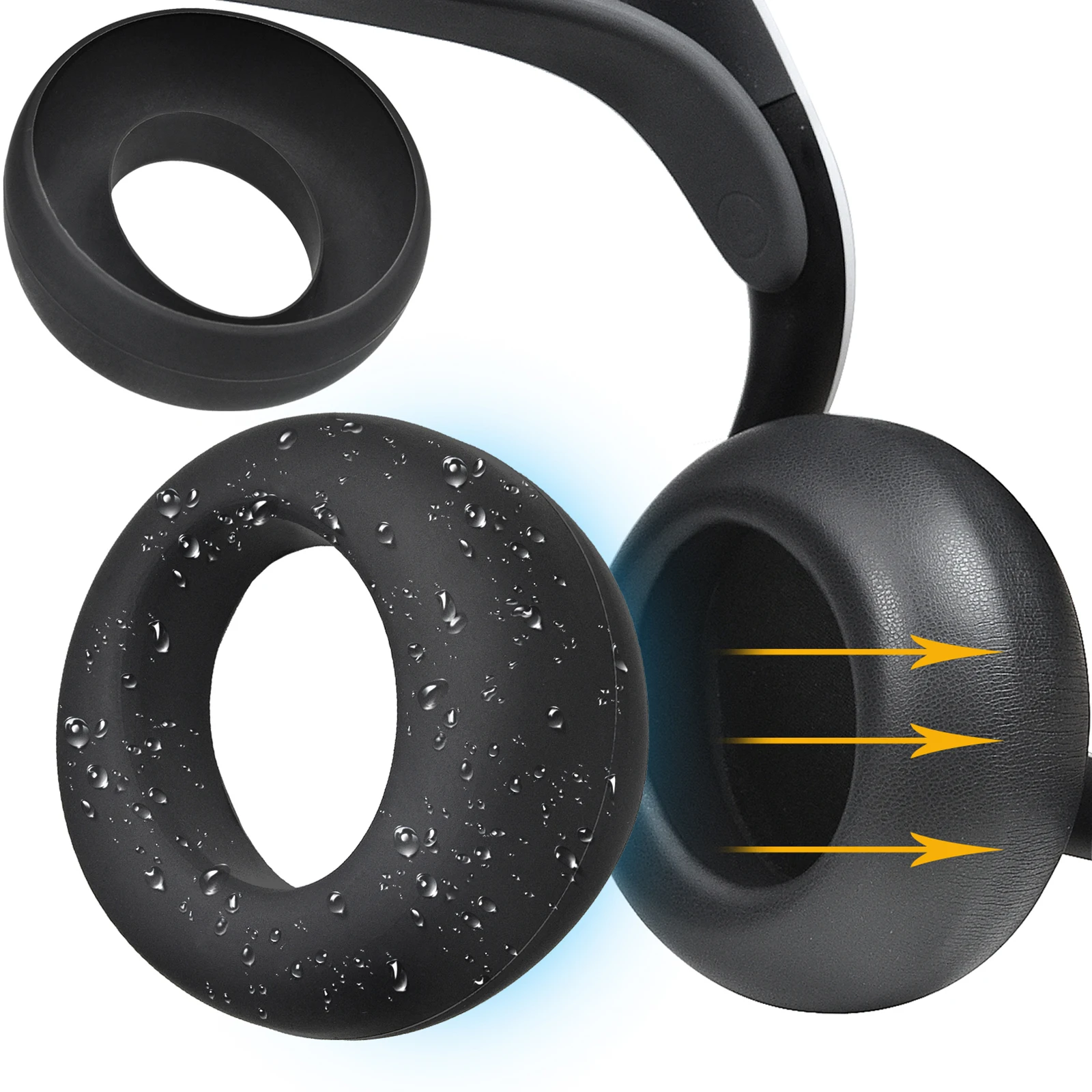 Funda de silicona para auriculares Sony PlayStation 5 Pulse Elite, accesorios de repuesto, funda protectora, 1 par