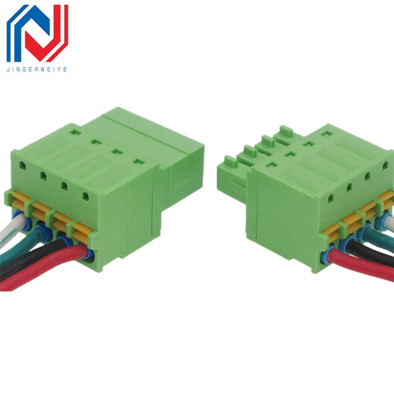 2 juegos 15EDG 3,81mm bloque de terminales sin soldadura acoplamiento macho y hembra 15EDGKDP 3,81 MM Terminal de resorte sin tornillo 2/3/4/5/6/7/8P - imagen 5