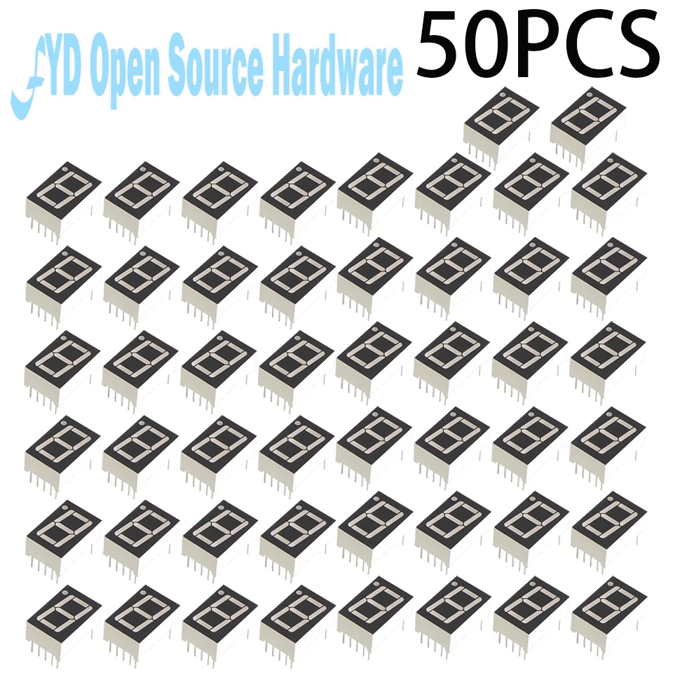 10-100 Uds 0,56 pulgadas 7 segmentos 1 pantalla LED Digital súper rojo cátodo común ANODO DIP10 - imagen 5