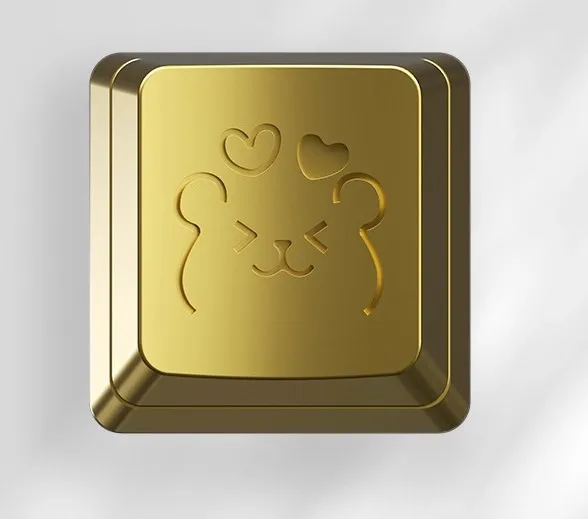 Teclas de Metal de osito, teclas personalizadas de Metal, oro, plata, perfil de cereza, teclas originales DIY para adornos de teclado mecánico - imagen 2