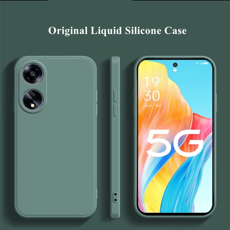 Para OPPO A98 5G Funda para OPPO A98 Funda Coque Original silicona líquida suave TPU parachoques de teléfono para OPPO A98 - imagen 2