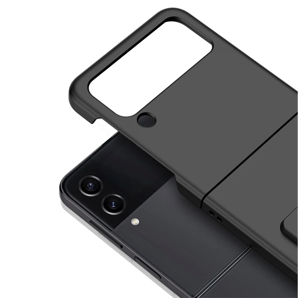 Funda protectora de PC dura con soporte para Samsung Galaxy Z Flip 4, 5, 3, Zflip4, Zflip 5, 3, color caramelo de lujo, a prueba de golpes - imagen 5
