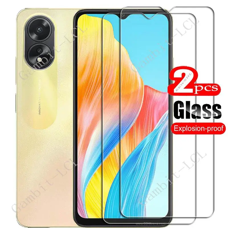 Protector de pantalla de vidrio templado para OPPO A38, 4G, 6,56 ", cubierta de película protectora de pantalla para OPPOA384G, OPPOA18, A18, A, 38, A2x, 5G, CPH2579, 2 piezas