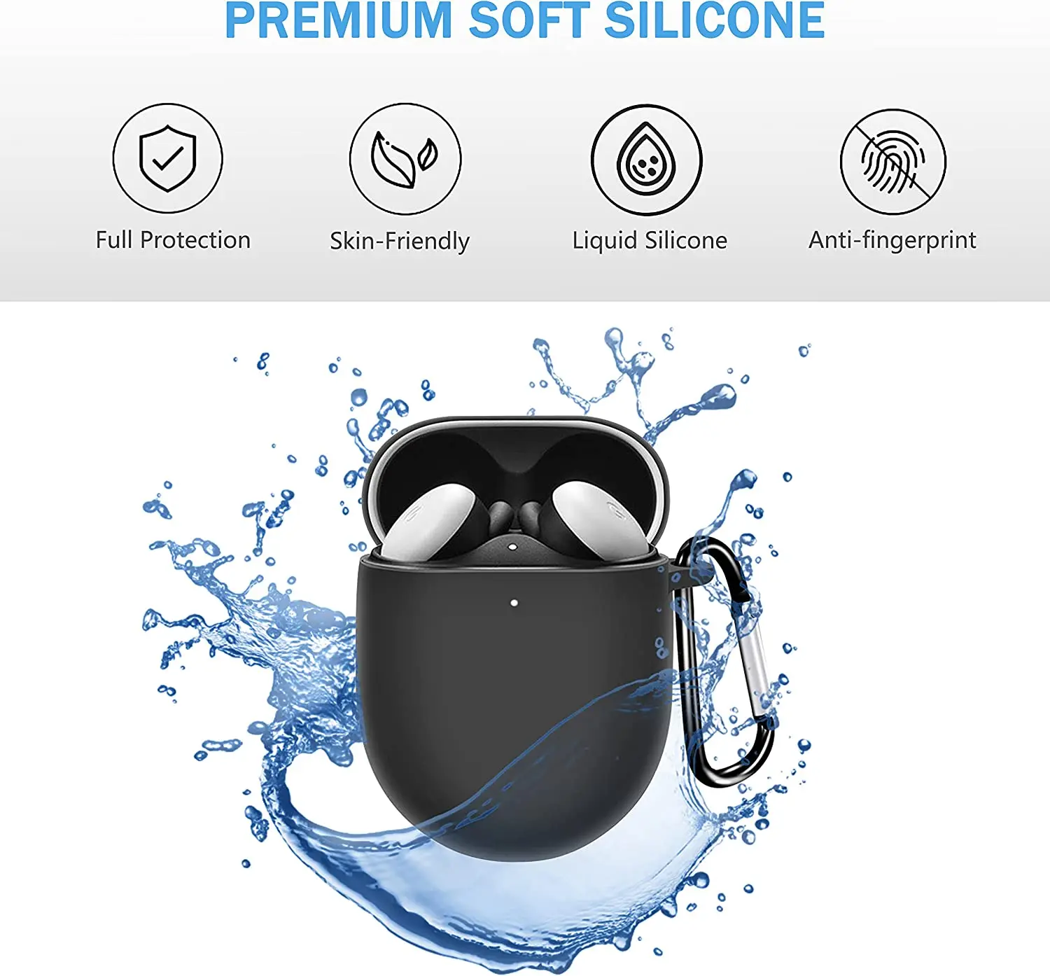 Funda de silicona para Google Pixel Buds Pro, funda para auriculares diseñada para Google Pixel Buds Pro 2022, funda con llavero - imagen 4