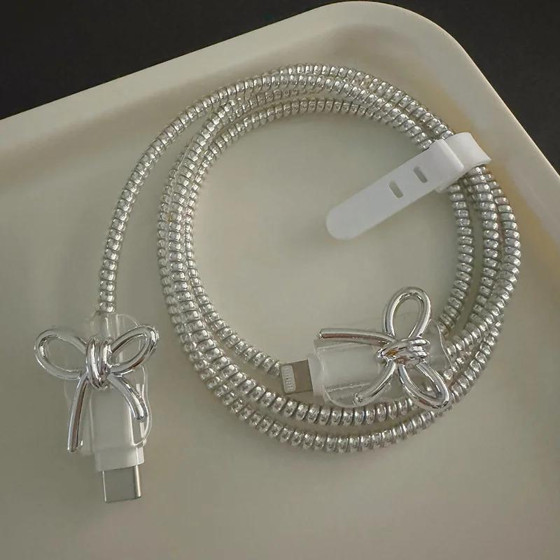 Cubierta de cargador con lazo galvanizado de lujo para IPhone 11, 12, 13, 14, 15, 18/20W, cubierta de protección de carga, accesorios de funda de cargador - imagen 5