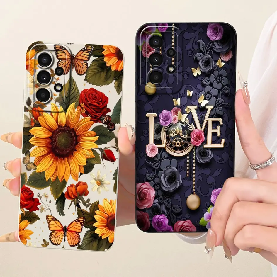 Funda protectora de cámara para Samsung Galaxy A13 4G SM-A135F / A13 5G SM-A136B funda bonita de gato de dibujos animados para Samsung A04s Shell - imagen 4