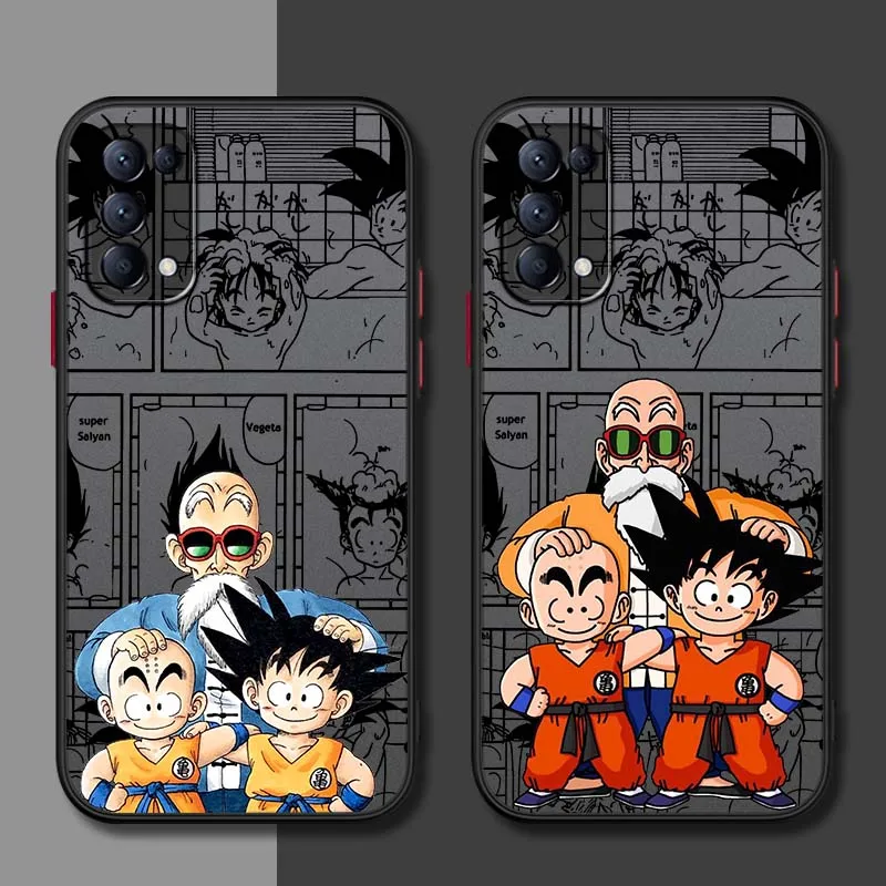D-Dragon Ball Master Roshi funda para OPPO A96 A78 A74 A72 A58 A53 Reno 10 8 7 6 Lite 5G funda de teléfono translúcida esmerilada - imagen 2