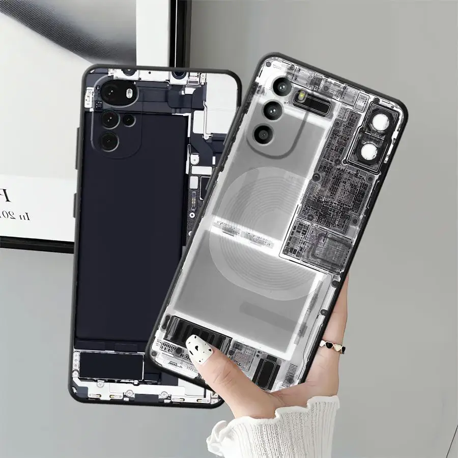 Funda Route Creativity para Motorola Mot G53 G30 G32 G50 G22 Edge40 G71 G52 G51 G73 G60s G60 Edge 20 Pro 30 Lite, teléfono suave negro - imagen 3