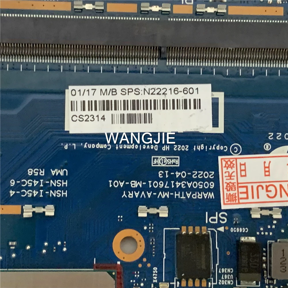 HSN-I45C 6050A 3417601 Placa base para ordenador portátil HP EliteBook 840 G9 N22216-601 N22217-601 DDR5 100% en funcionamiento - imagen 3