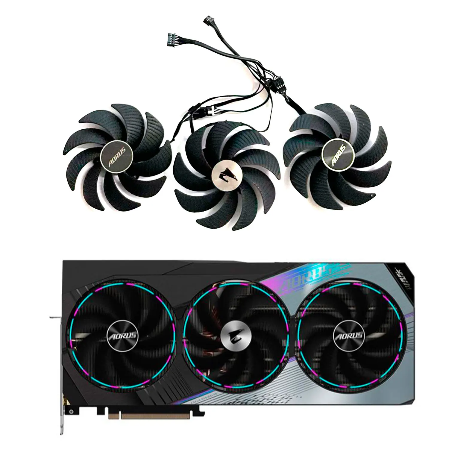 Ventilador GPU Original PLD10020B12H 105MM RTX4090 4080 para Gigabyte AORUS GeForce RTX 4090 4080 4070 Ti MASTER ventilador de refrigeración