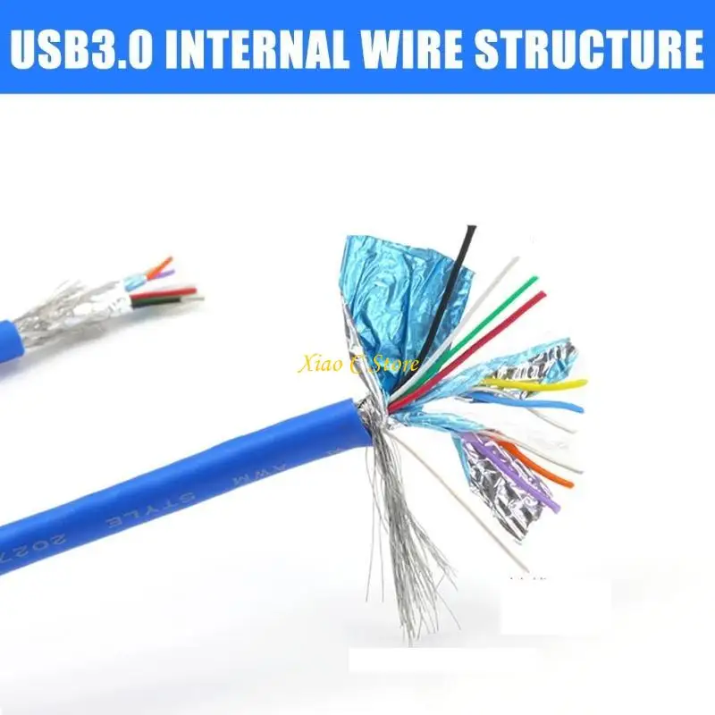 Cable transferencia datos USB velocidad Y1AE con oreja montaje, múltiples longitud 30 a 150 para