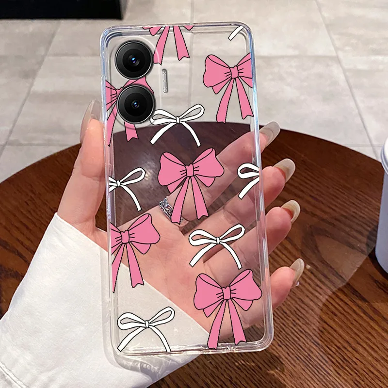 Funda trasera transparente para Xiaomi Redmi Turbo 4 Pro Poco F7 5G, funda transparente de lujo con bonito conejo de amor, carcasa de silicona TPU suave y divertida - imagen 4
