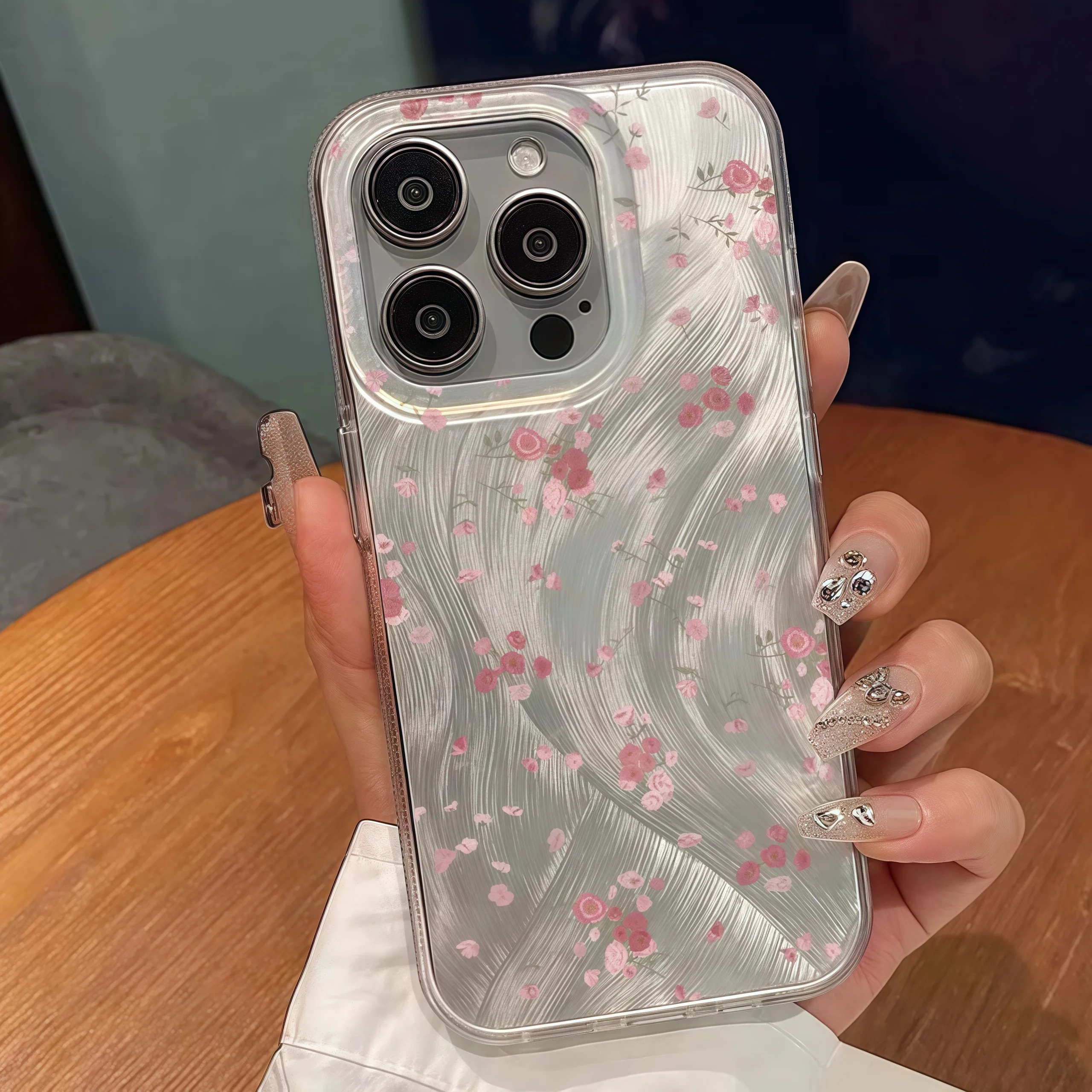 Funda de teléfono para iPhone 16 15 Pro Max 16E 14 13 12 11 XS XR funda de flores pequeñas rosas para iPhone 7 8 Plus SE2 - imagen 2