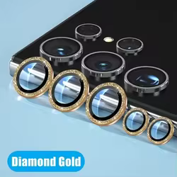 For Samsung S24 S25 Ultra S25Plus Metal Diamond Camera Lens Protector Glass Lens Protector Ring For Galaxy S25 Ultra Camera Film