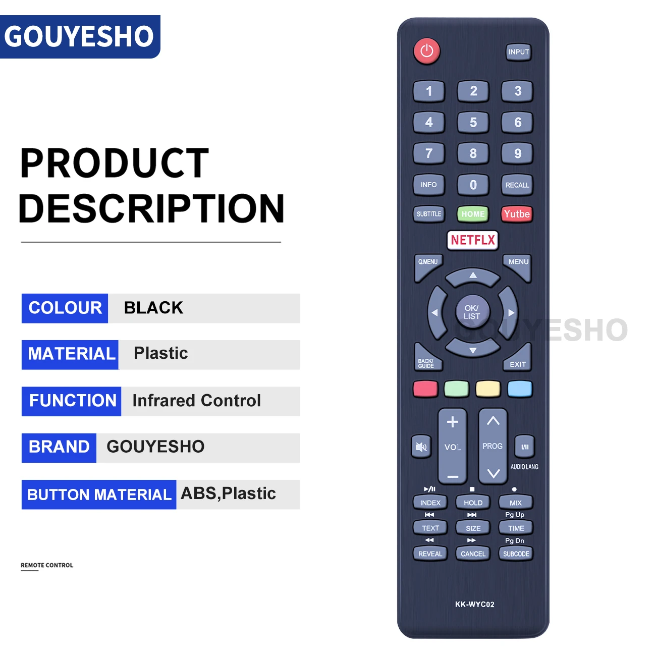 Mando a distancia de KK-WYC02 para Smart TV, Control remoto para KONKA, HYUNDAI, Seiki, Atvio, Sanyo, Speler, GHIA, DYON, max40, nuevo - imagen 5