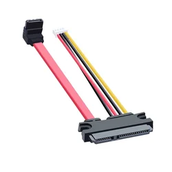 Cable SATA 90 Grados 22P 7+15P 0,15 m - Datos 7P 0,15 m