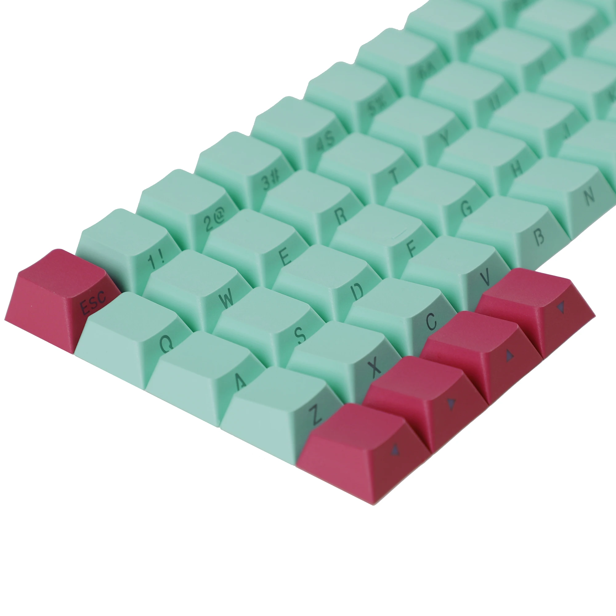 Teclas de modificadores alfanuméricos con perfil de cereza iluminado lateral de doble disparo azul y rosa para teclado Led orientado al sur - imagen 2