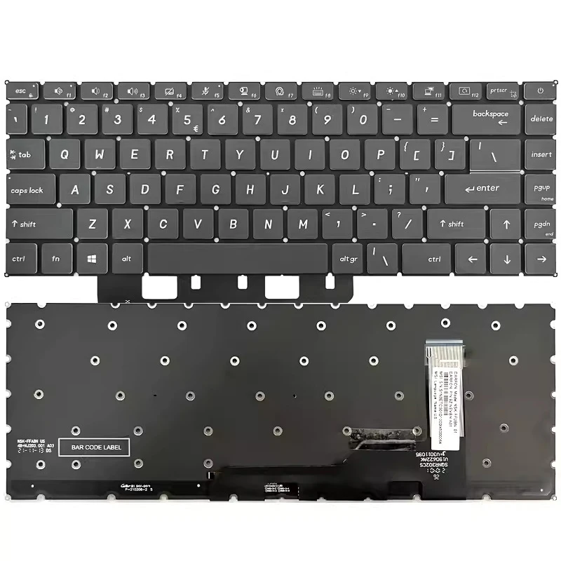 Teclado MSI Modern 15 A10M A10RAS A10RBS MS-16S3 MS-1551, MS-14C1, negro, con retroiluminación, nuevo