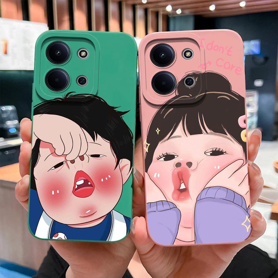 Para Xiaomi Poco C85 4G Funda de teléfono divertido gato Material de silicona líquida Funda suave y agradable para la piel para Poco C 85 Funda a prueba de golpes - imagen 5