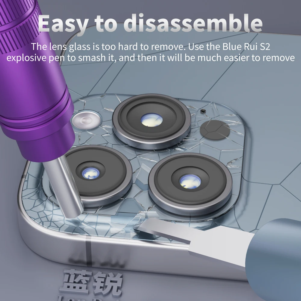 LANRUI S2 pluma de voladura de cubierta trasera de vidrio con resistencia ajustable para reparación de teléfonos móviles herramienta de voladura de cámara de cubierta trasera de vidrio - imagen 5
