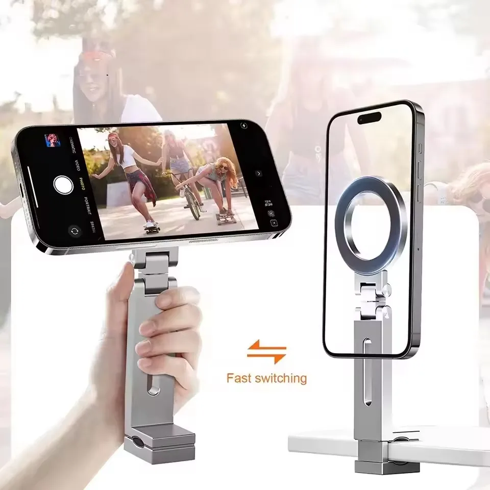 Soporte Magnético Universal para Teléfono, Plegable, Giratorio, Manos Libres, para Viajes en Avión, Soporte Portátil para Teléfono Celular, Soporte para Selfies - imagen 4