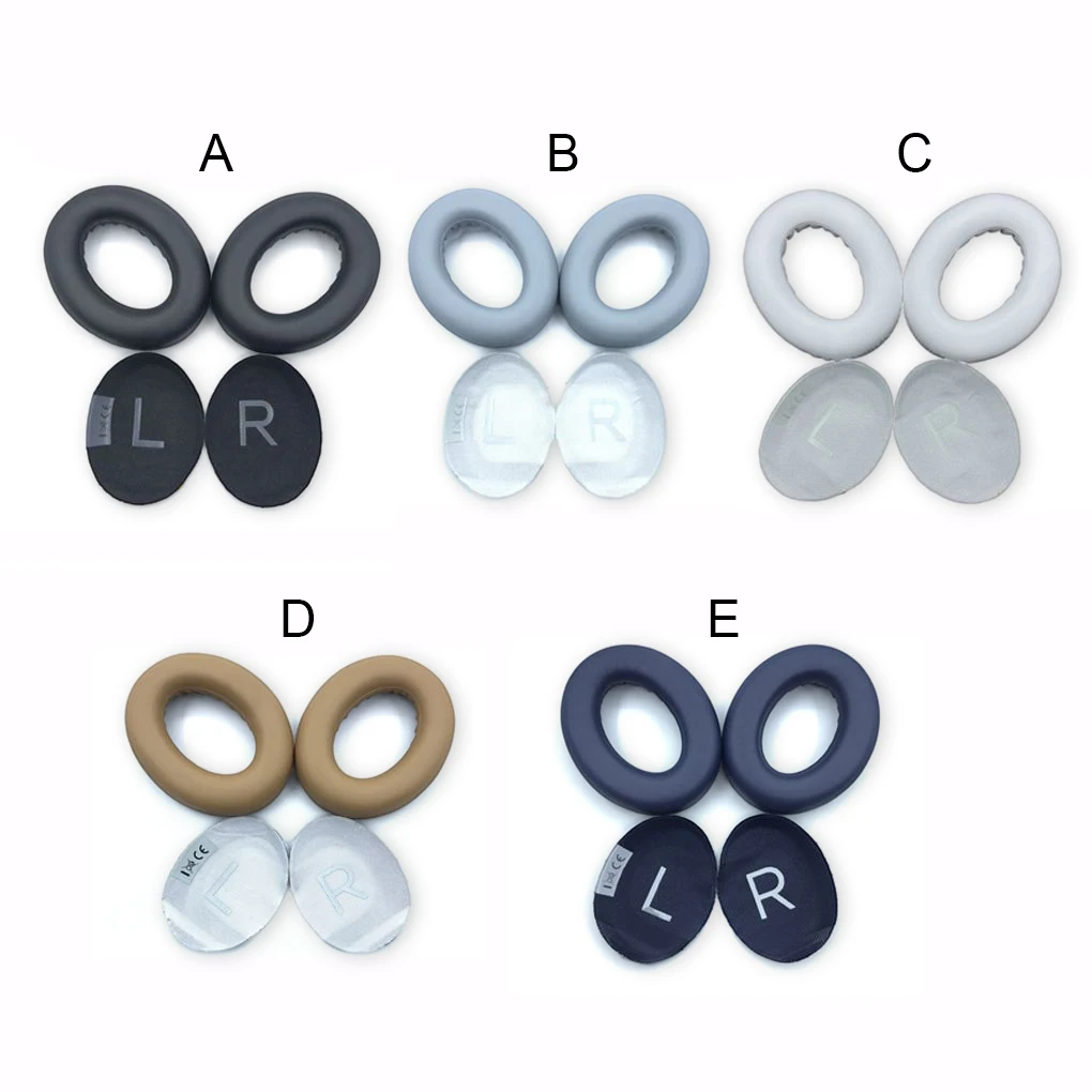 1 par de almohadillas para auriculares con reducción de ruido, almohadillas para auriculares, color gris modificado