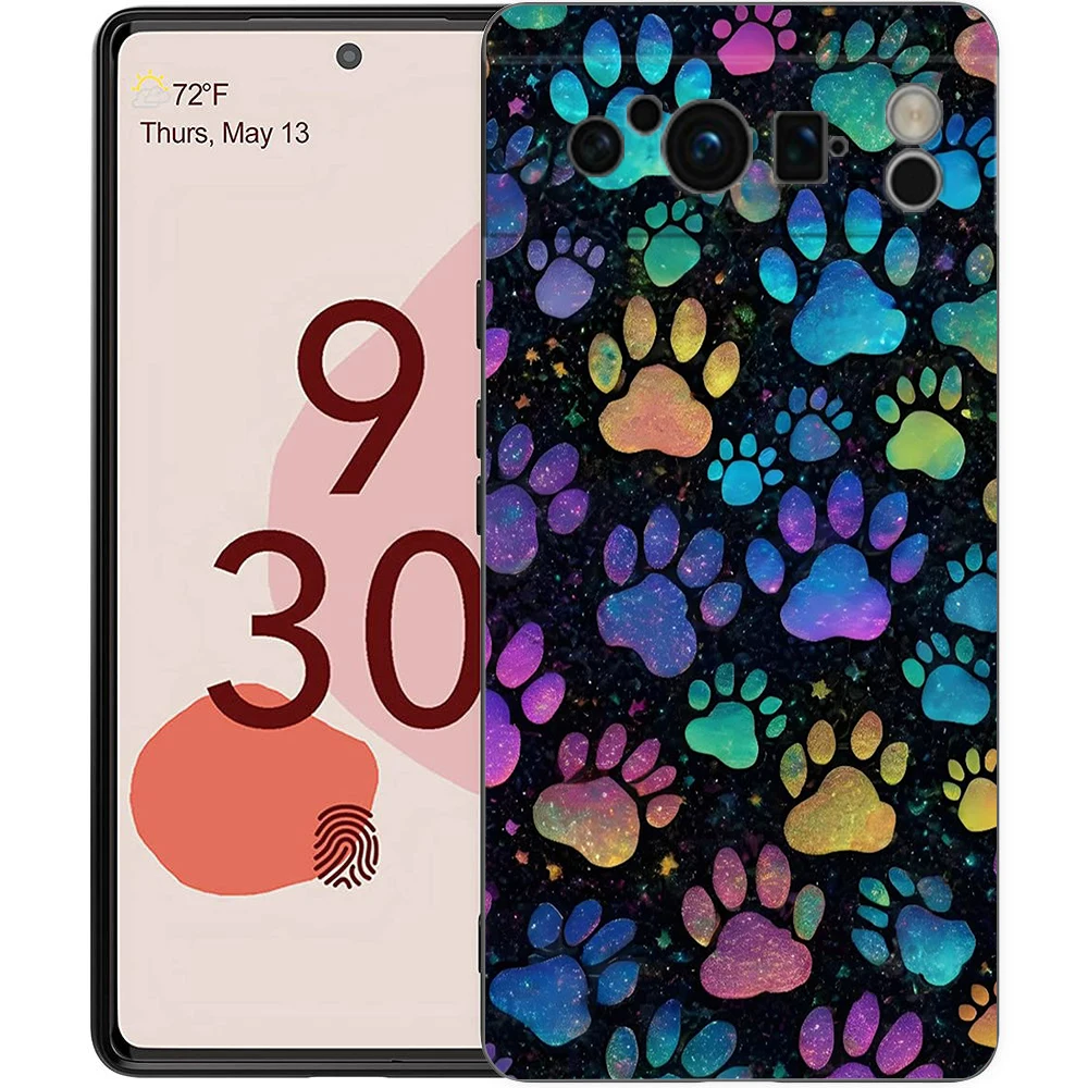 Perilla de perro para Google Pixel 8 Pro funda de teléfono Pixel 9 Pro XL TPU funda Pixel 8 Pro 8A 7A 7 6A 6 Pro cubierta negra suave - imagen 4