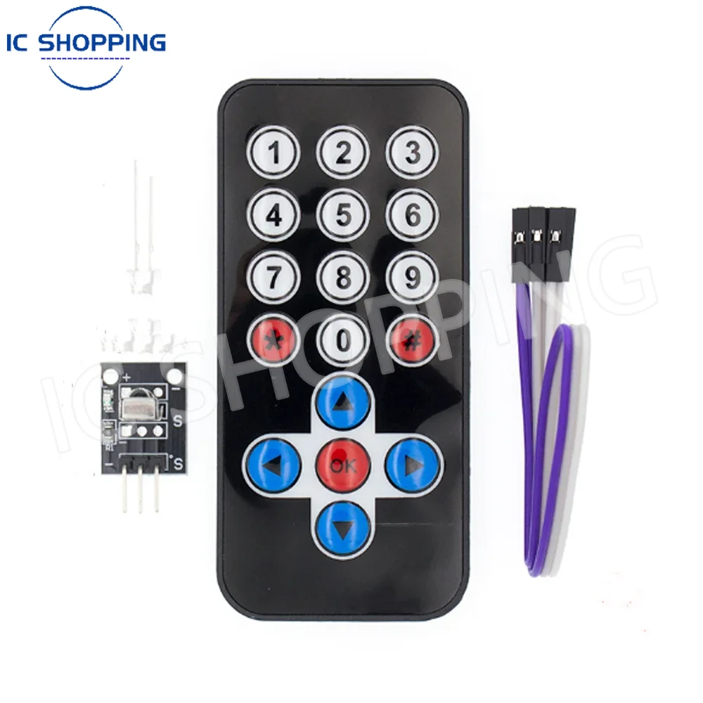 Kit de Control remoto inalámbrico por infrarrojos HX1838, 10 piezas, módulo (Control Remoto + placa receptora) - imagen 4