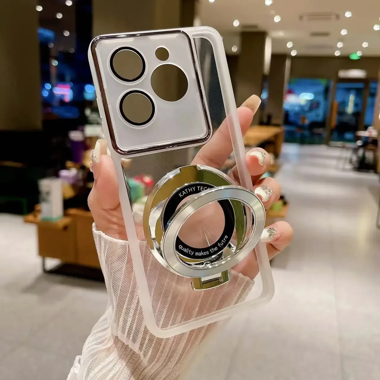 Funda de teléfono con soporte de anillo magnético para Funda Oppo Realme C67 C65 C63 C61 C55 C53 C51 C15 C30S C21 C35 C25 - imagen 5